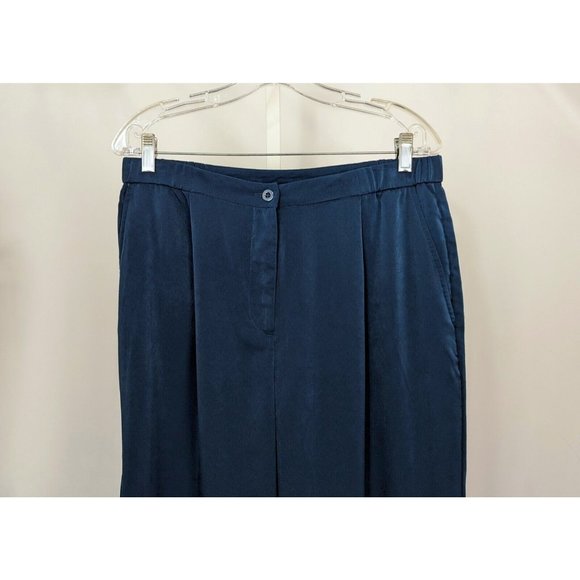 Linea Louis Dell'Olio Pants Midnight Blue Woven Fly Front Side Pockets Size 12 - Picture 2 of 6